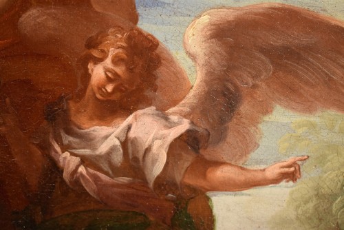 XVIIIe siècle - Saint Jean l'Evangéliste à Pathmos - Antonio Domenico Vaccaro (1678-1745)